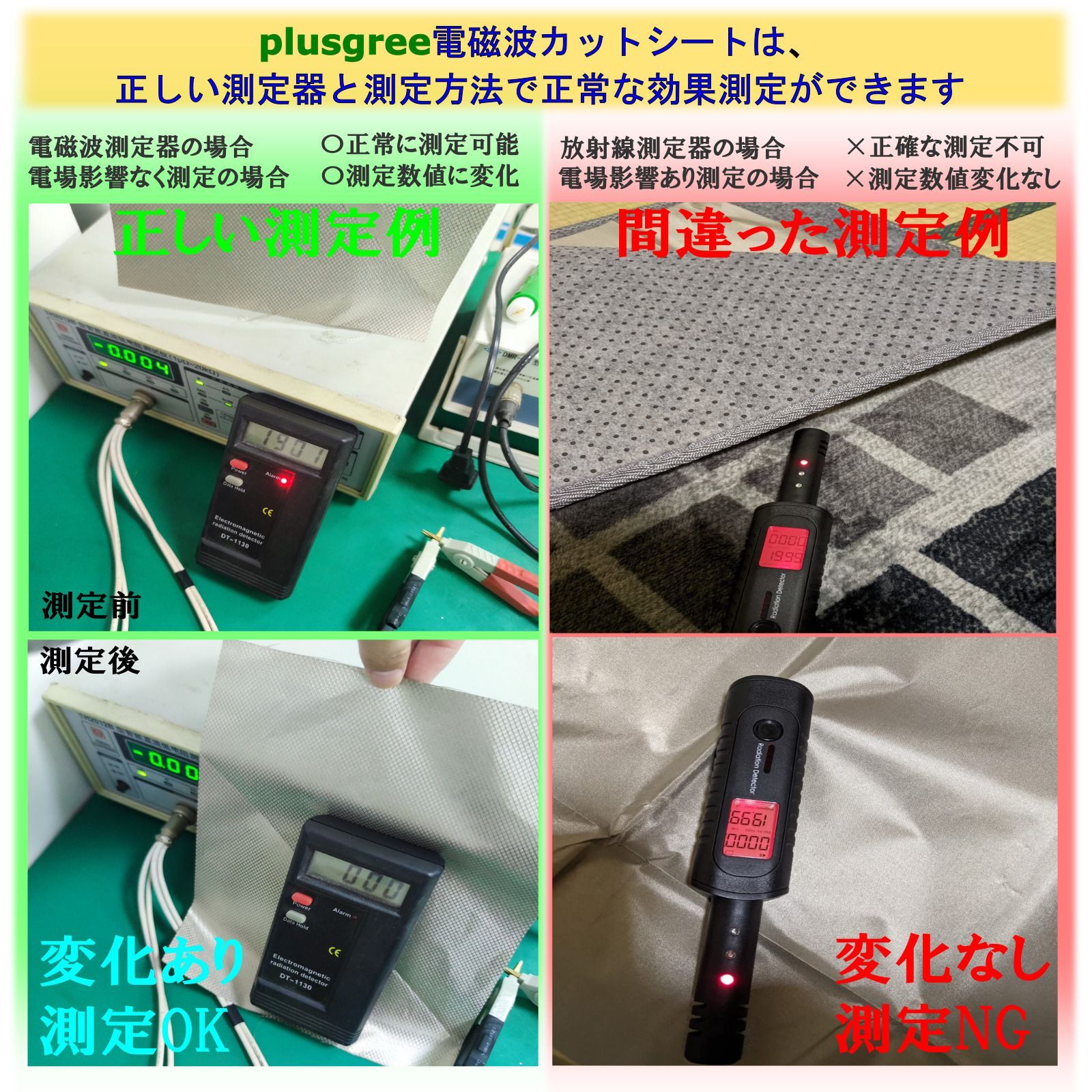 plusgree 電磁波カット シート 1mx1.1m ファラデー繊維 EMI 電磁波対策 電気毛布 EV車 スマホ 5G WiFi パソコン 電子レンジ ホットカーペット 電磁波遮断 リレーアタック対策 スキミング対策 電磁波シールドテープ 携帯バッグ 付属