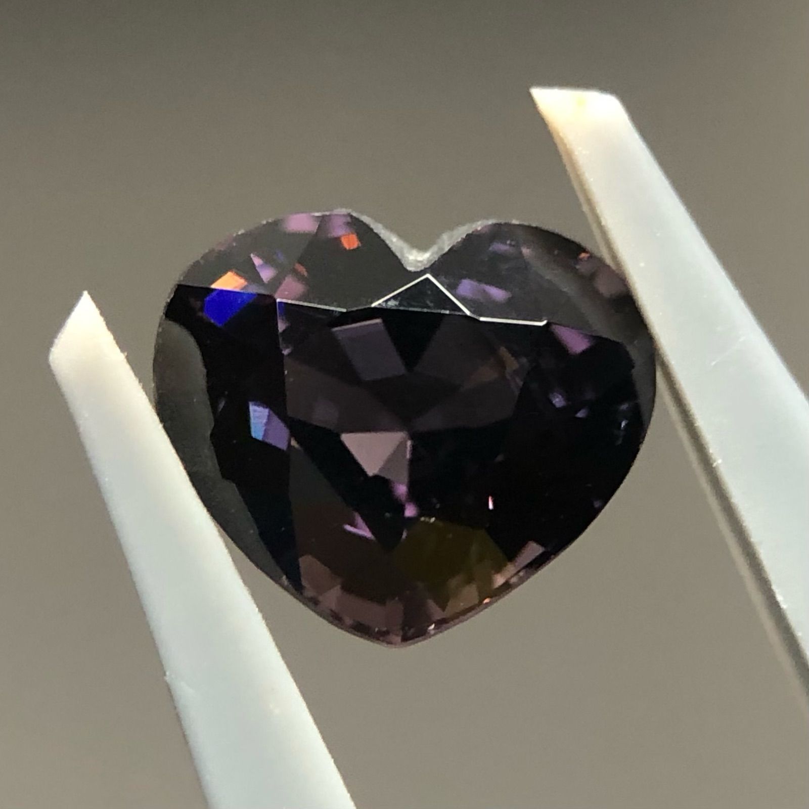 パープル スピネル ルース ハートシェイプ ソーティング付き