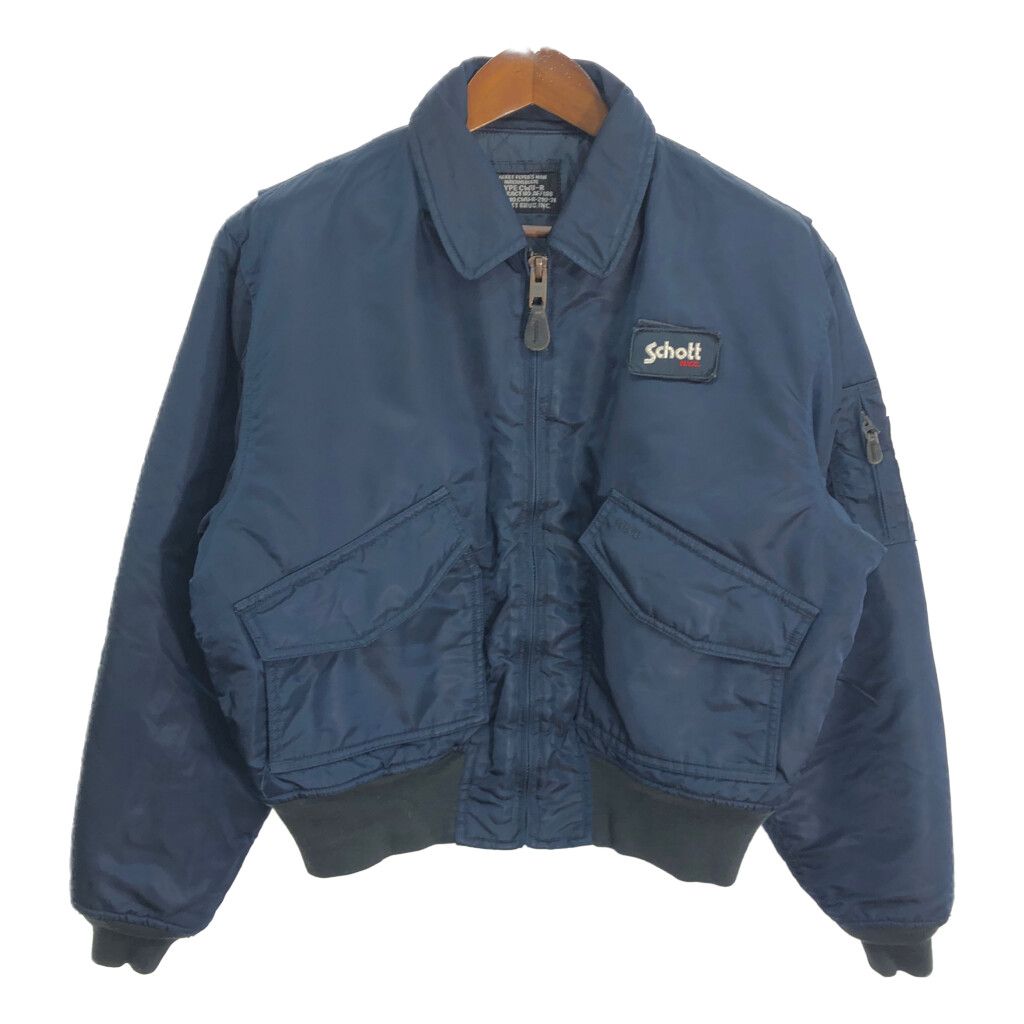 Schott CWU-R フライトジャケット ネイビー Schott ショット CWU-R ミリタリー フライトジャケット メンズL