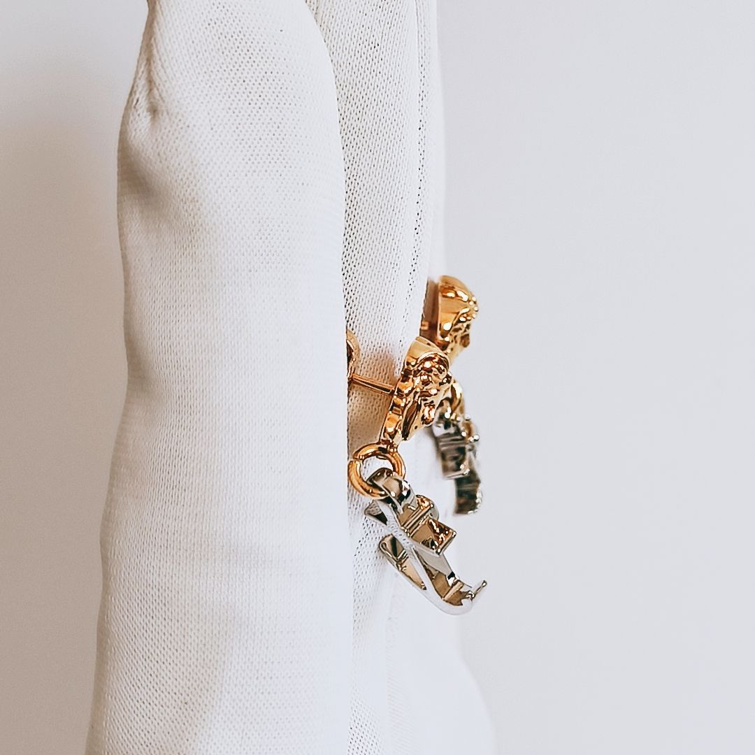 新品未使用】VERSACE アンカー メデューサピアス ゴールドシルバー