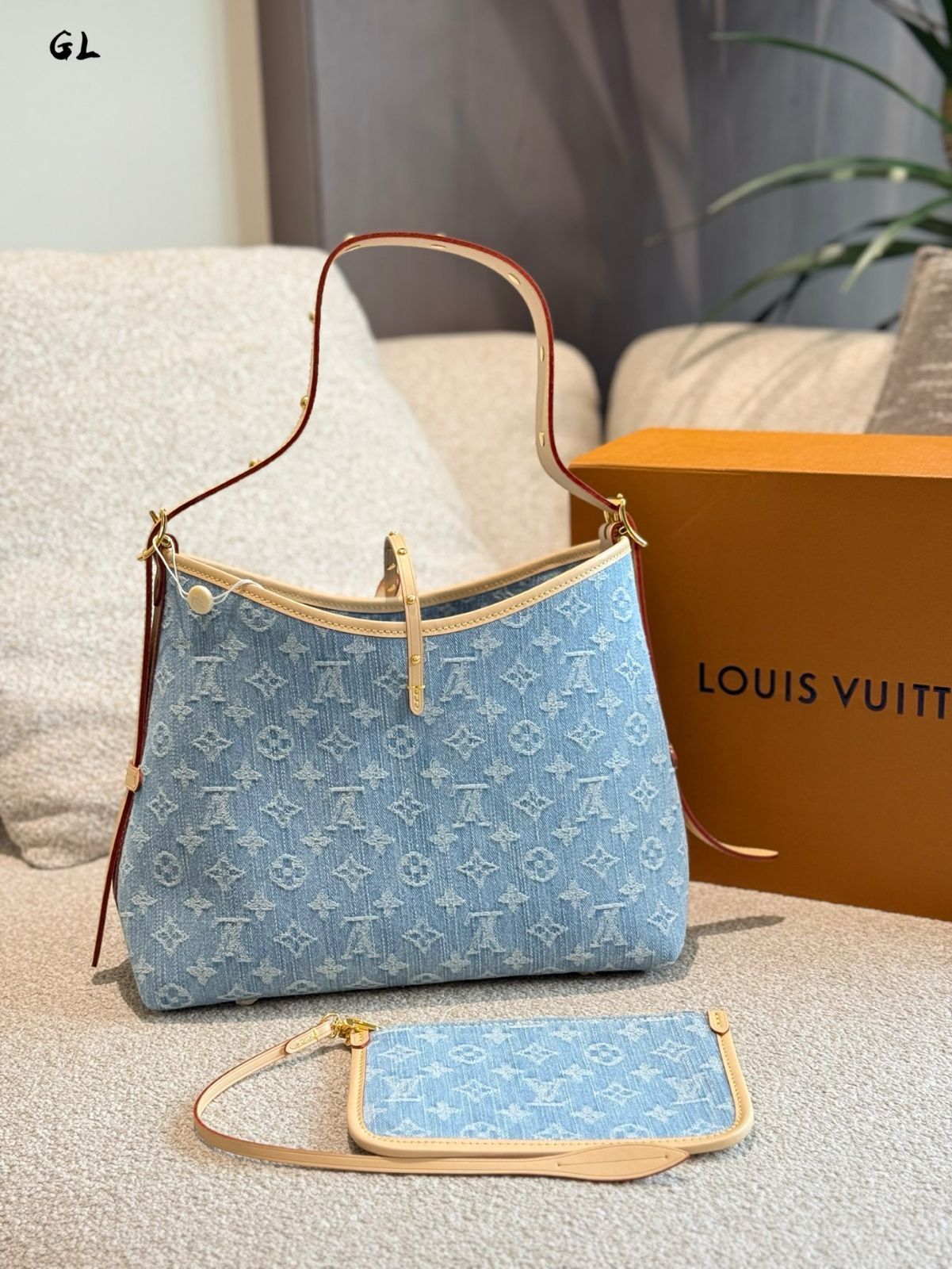 【Louis Vuitton】トートバッグデニム キャリーオールMM モノグラム・デニム キャリーオール NM MM【ルイ・ヴィトン
