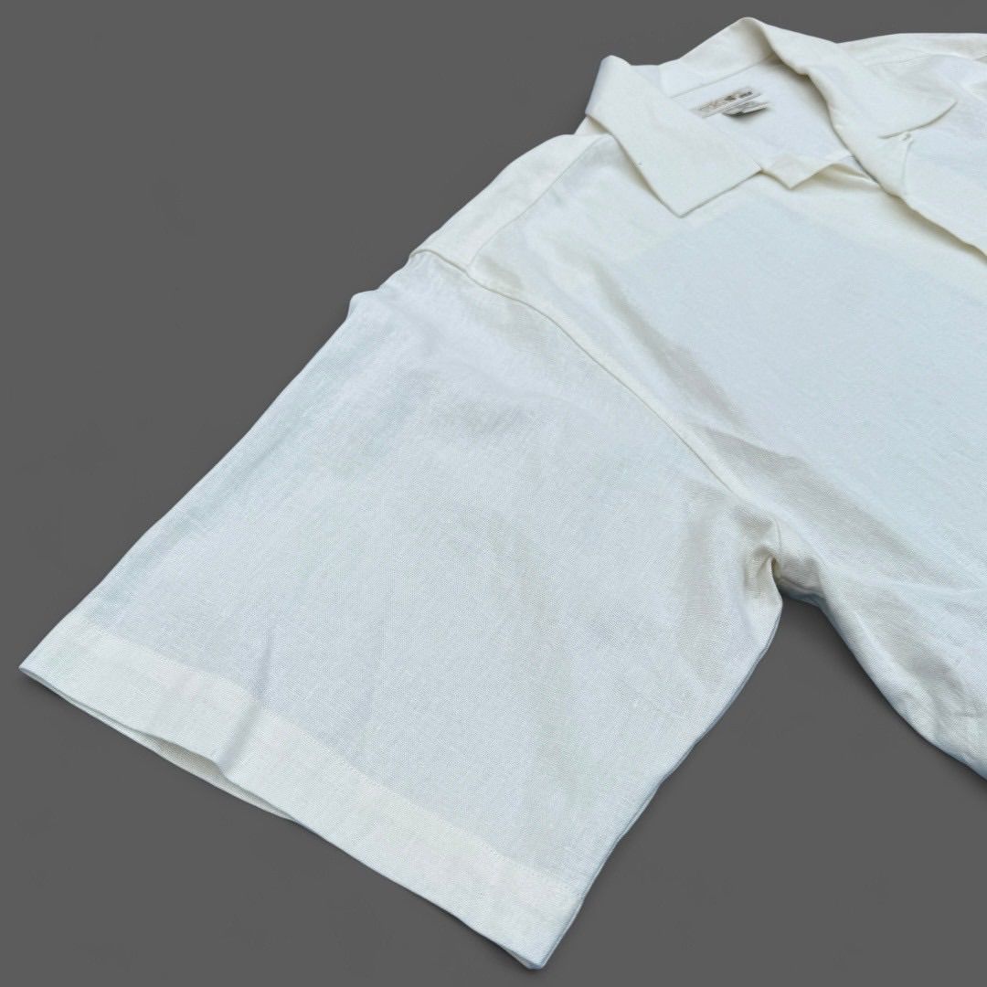 90s TRUSTオープンカラーシャツ リネン レーヨン 開襟 ボックス 古着