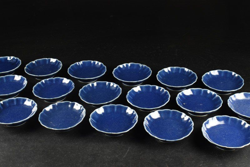 蔵A3124 伊万里 瑠璃 小皿 手塩皿 十七客