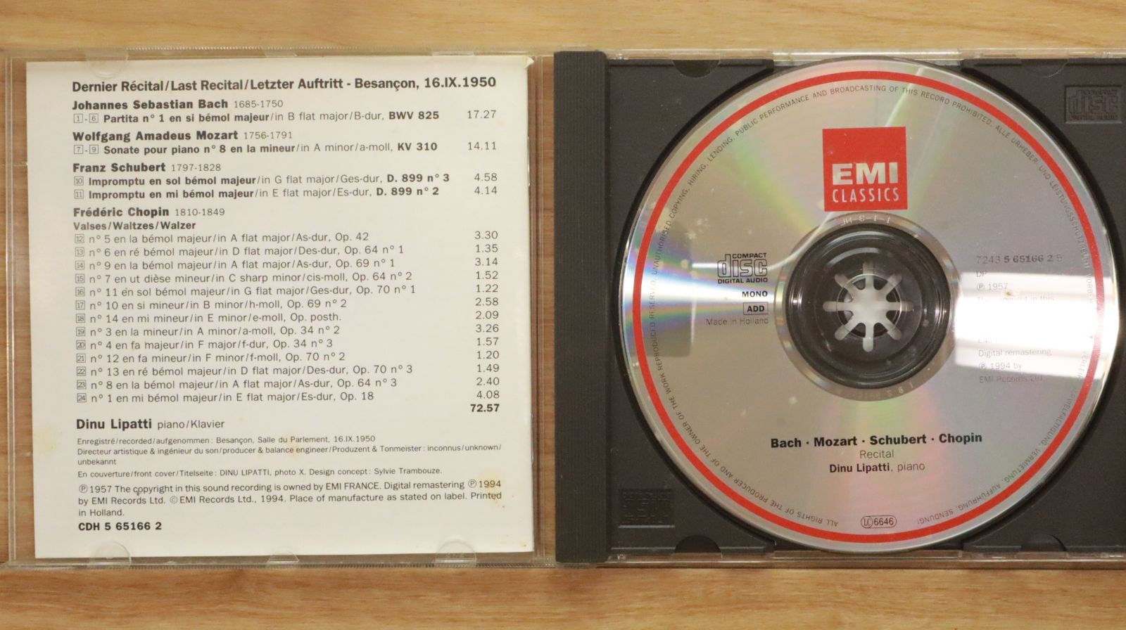 中古CD☆ディヌ・リパッティ/Lipatti Dinu□ Last Recital