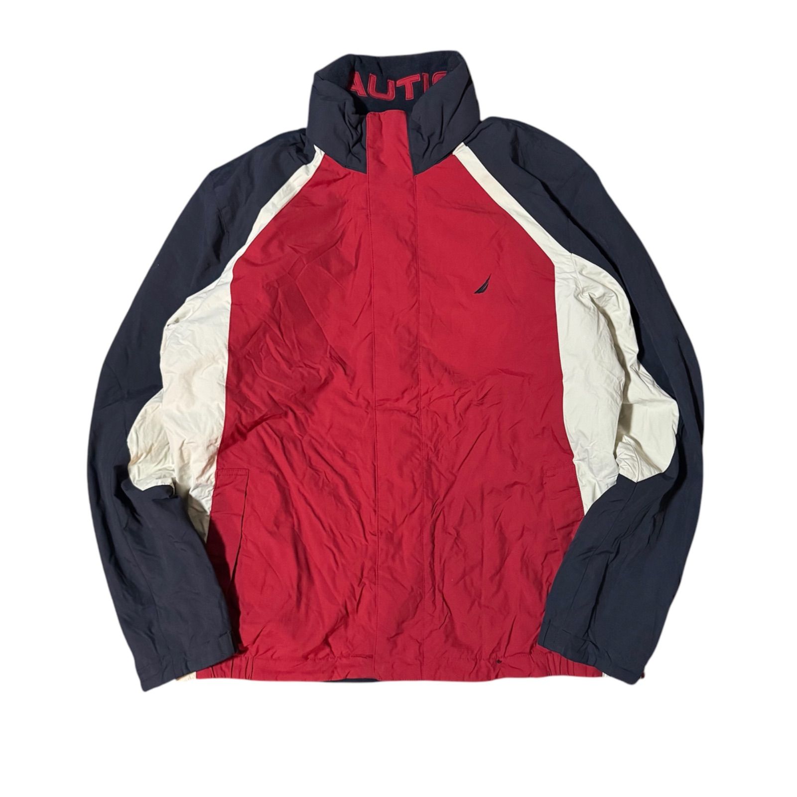 リバーシブル》90s nautica ノーティカ ナイロン フリース ボア 