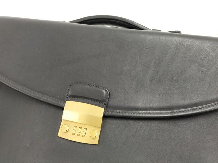 COACH ブラックレザー vintageビジネスバッグ オールドコーチ 2way