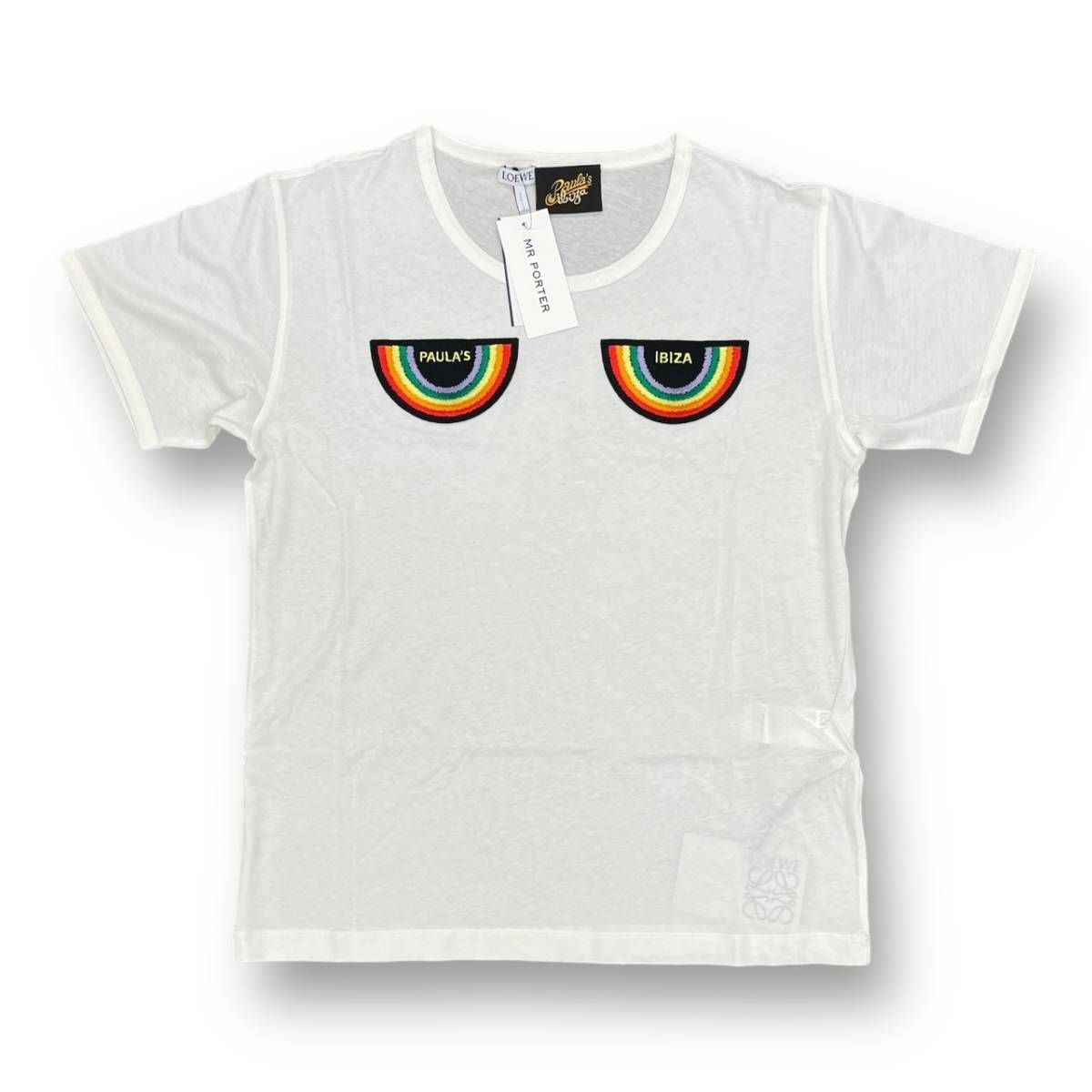 LOEWE ロエベ イビザコラボシャツ LOEWE PAULA´S IBIZA コラボ ロゴ アップリケ クルーネック Tシャツ