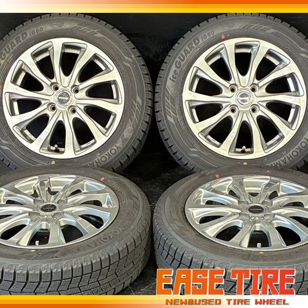 22年製 超バリ山 ヨコハマ iceGUARD iG60 | バルミナ BR10 175|65R15 | 5.5J 42 100 4H 4本 スタッドレス ヴィッツ フィット キューブ スイフト等