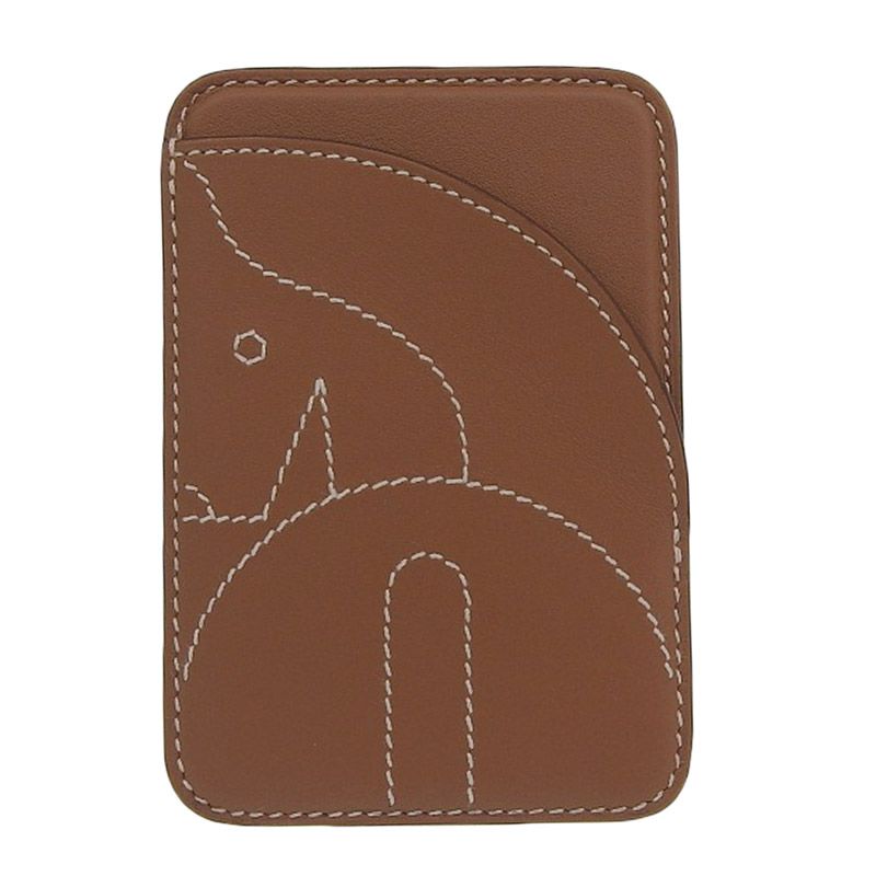 エルメス HERMES Magsafe パスケース カードケース シュバルスイフト ブラウン B刻印 2023年 美品 新入荷 HE1091 エルメス HERMES Magsafe パスケース カードケース シュバルスイフト