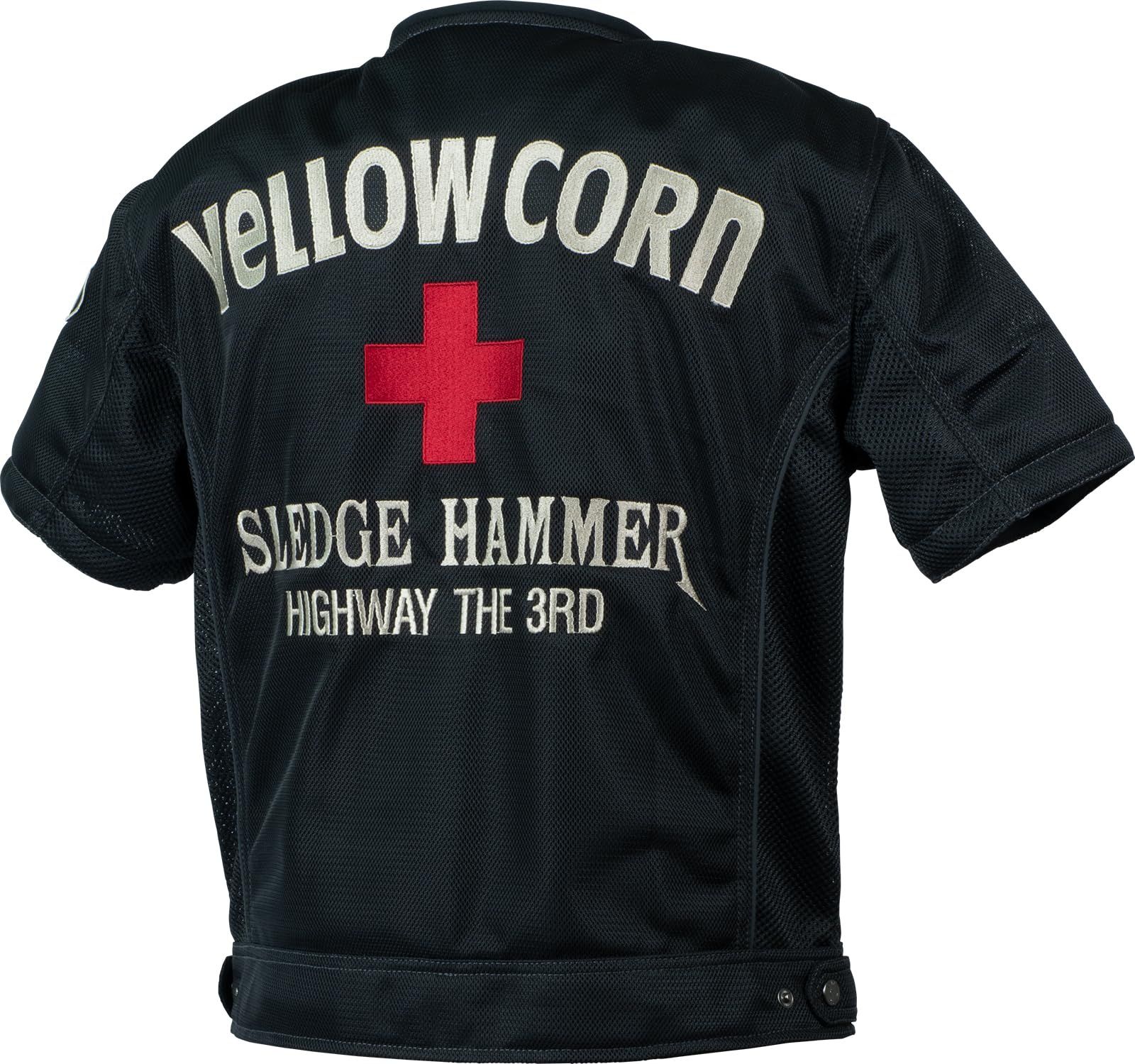 イエローコーン YMT-010 プロテクティブメッシュTシャツ BK M