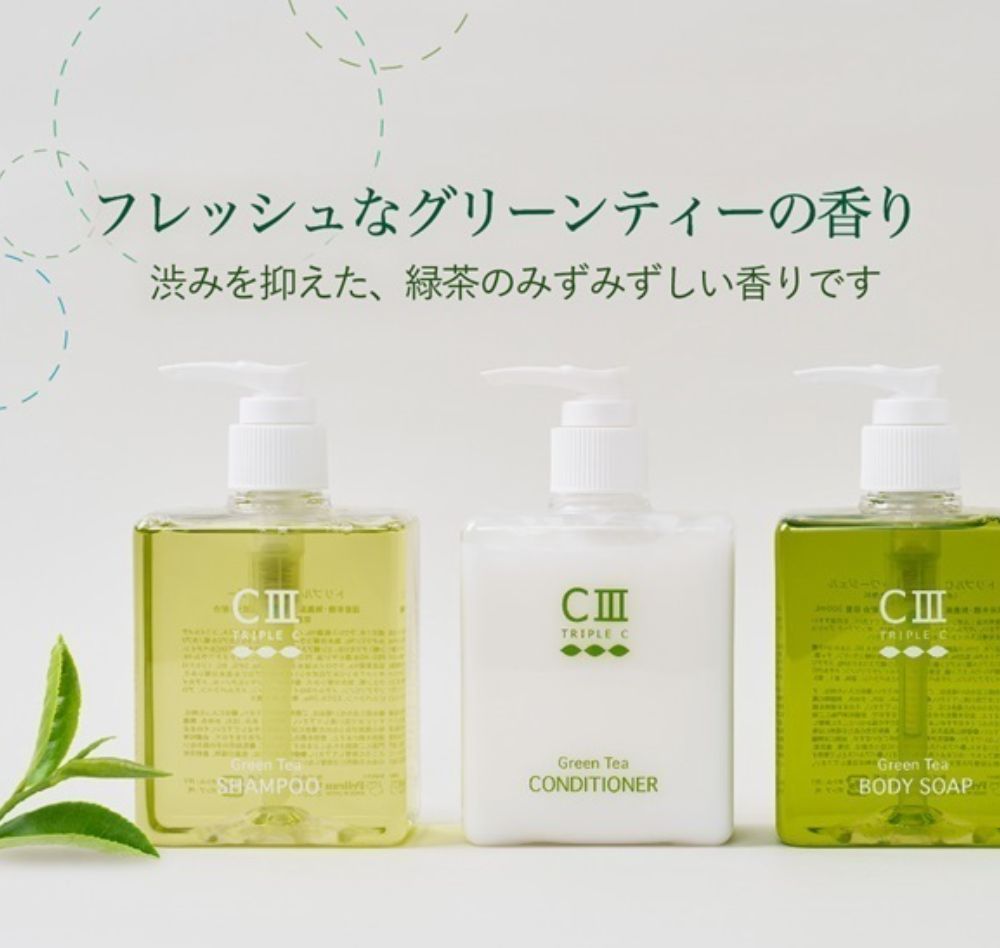 【新品未使用】ボディーソープ バス＆シャワージェル 300ml 3本セット 未使用品】トリプルC バス＆シャワージェル 300mL 緑茶 ボディ