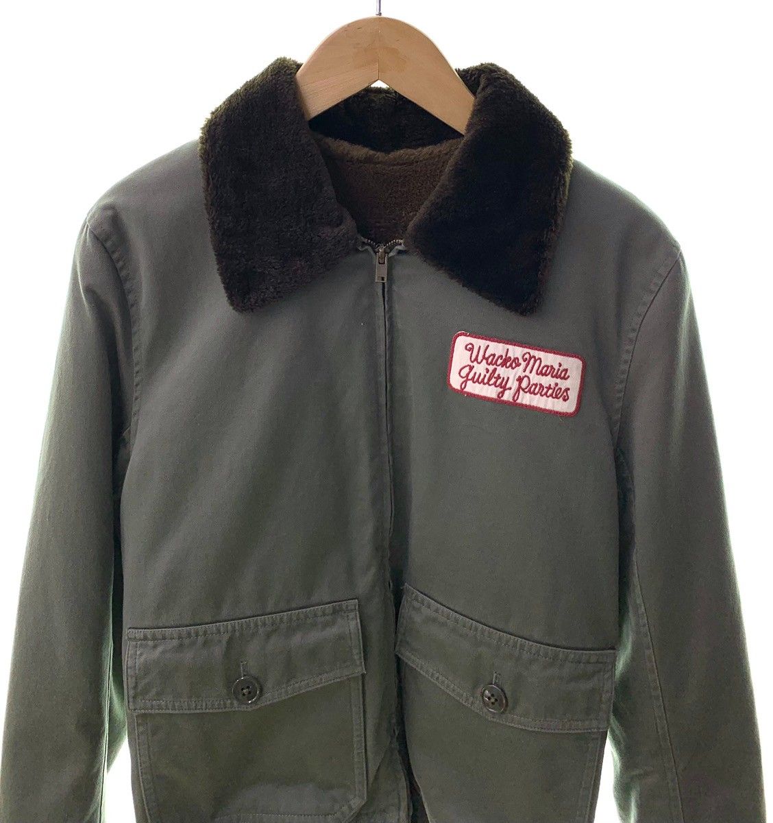 ワコマリア WACKO MARIA B-10 JACKET 襟裏総ボア ワッペン付 バック 