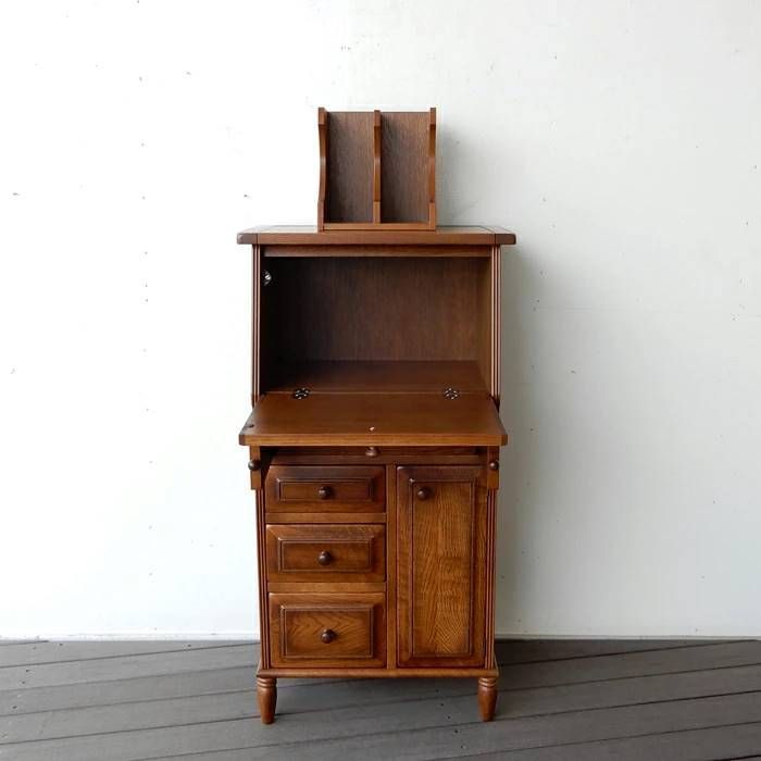 【田舎大好き】ライティングビューロー デスク ライティングデスク ハイタイプ 幅85 天然木 学習机 省スペース