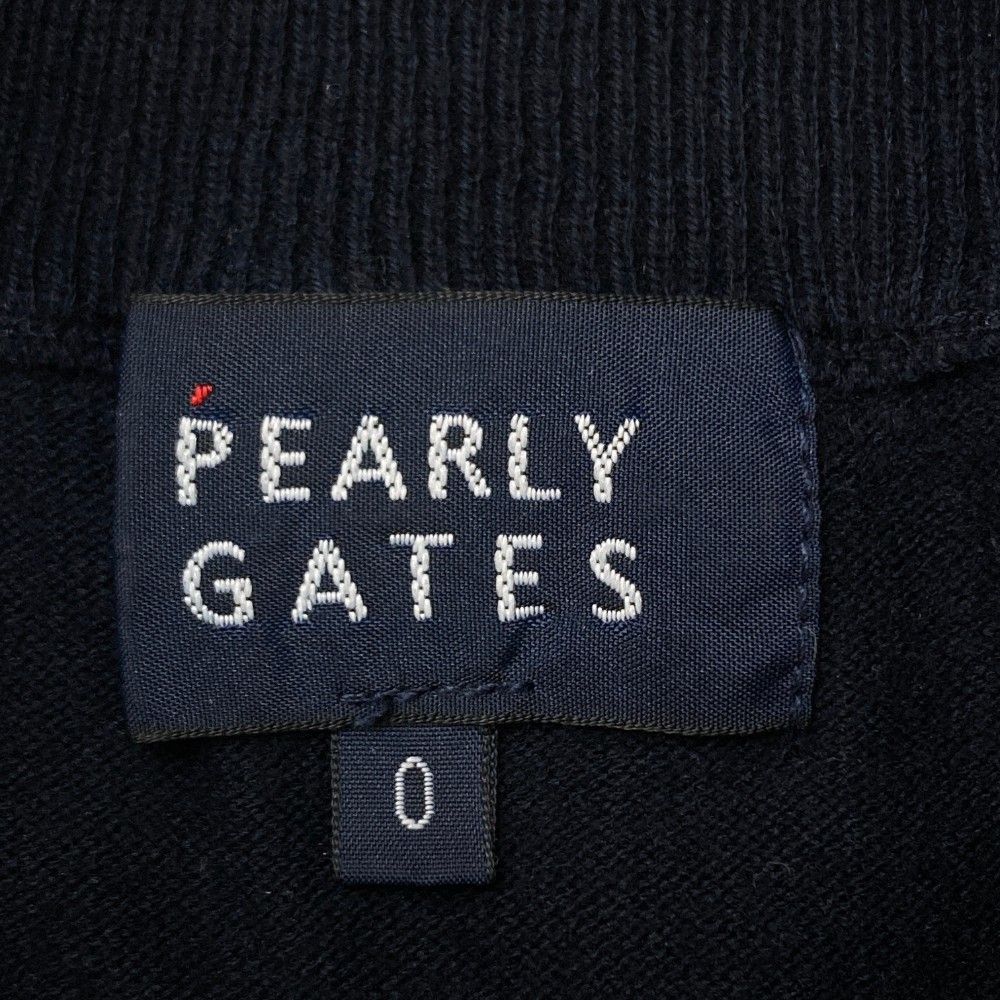 サイズ：0 PEARLY GATES パーリーゲイツ  モックネック 長袖ニットセーター  ネイビー系 [240101455459] ゴルフウェア レディース ストスト サイズ：0 PEARLY GATES パーリーゲイツ モックネック 長袖