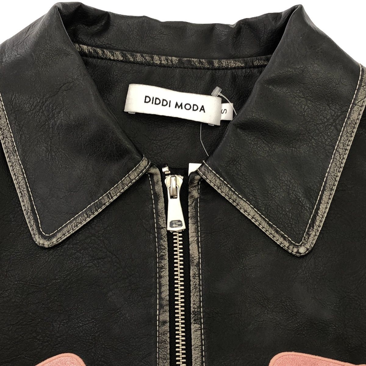 DIDDI MODA ブラックレザージャケット S DIDDI MODA ディディモダ