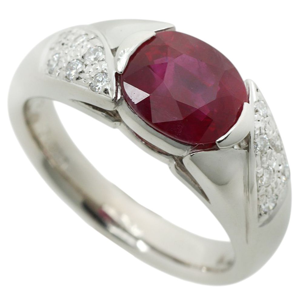 本物保証】 鑑付 新品同様 リング 8.3g Pt900 ルビー 2.02ct 2ct