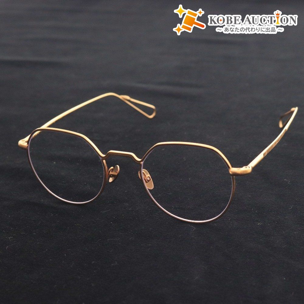 AHLEM アーレム メガネ 眼鏡 Place Dauphine NT Brushed Rose G ゴールド 度なし レンズ 伊達メガネ メンズ 付き