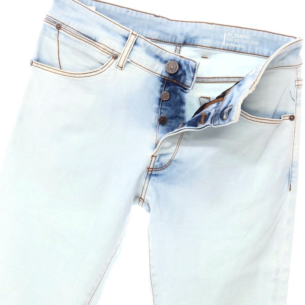 【新品アウトレット】ピーティートリノ デニム PT TORINO DENIM SWING 加工 ストレッチデニムパンツ ジーンズ アイスブルー【サイズ32】【メンズ】