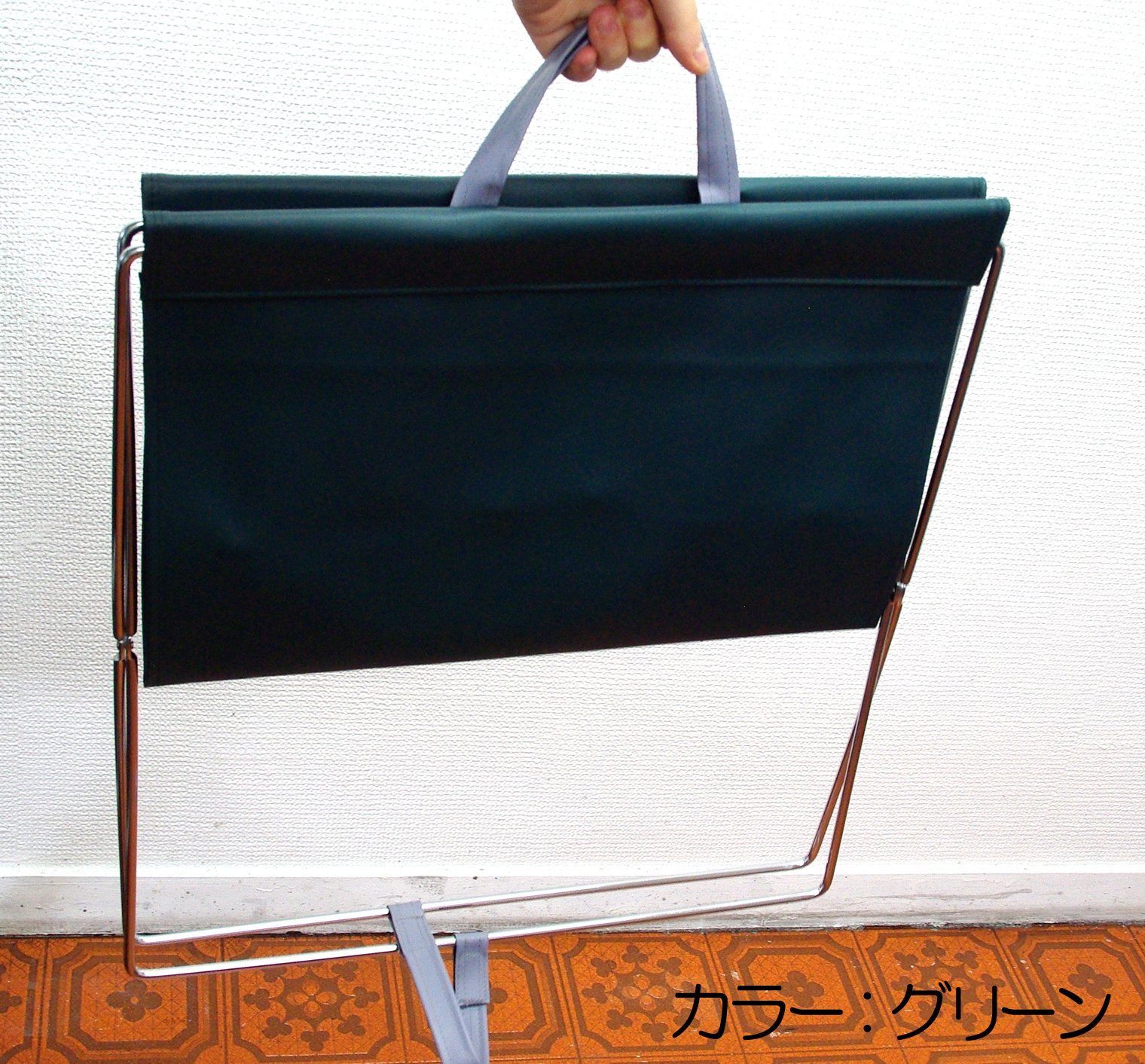 数量限定】レザー調 PVC セルフワゴン ブラウン 手荷物入れ R-357BR