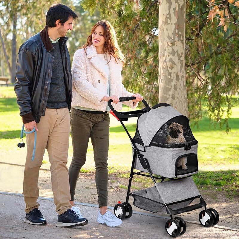 Foldable Pet Stroller ペットカート ペットベビーカー 4輪 折りたたみ
