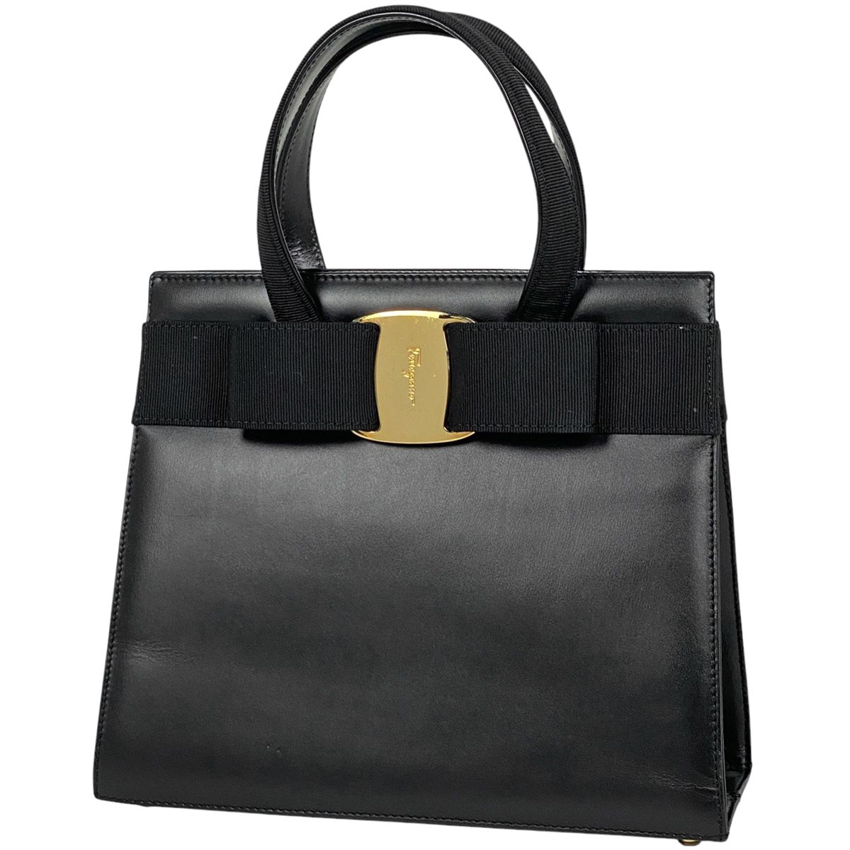 サルヴァトーレフェラガモ Salvatore Ferragamo ヴァラリボン ハンドバッグ 2WAY ショルダーバッグ ハンドバッグ レザー ブラック 4178 レディース