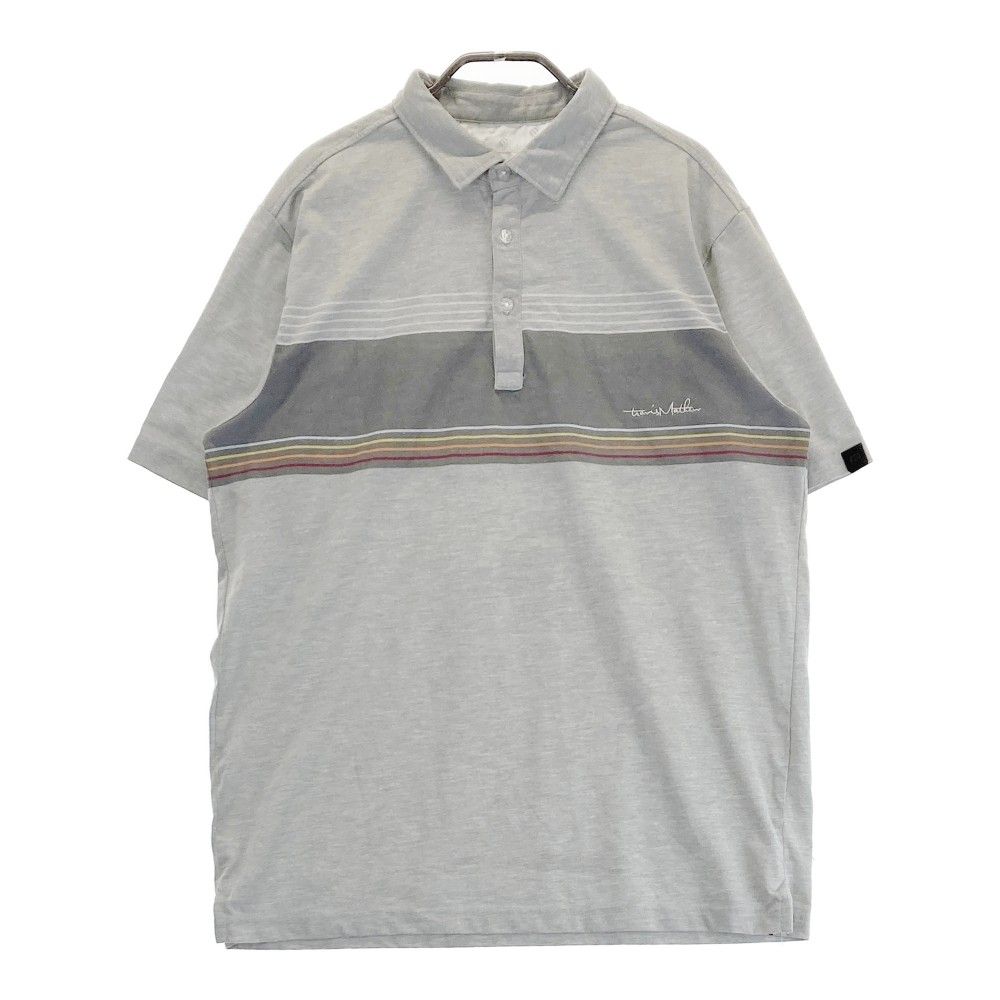 サイズ：XL TRAVIS MATHEW トラビスマシュー  半袖ポロシャツ 総柄 グレー系 [240101424186] ゴルフウェア メンズ ストスト 中古 メンズ トラビスマシュー TRAVIS MATHEW 半袖ポロシャツ L