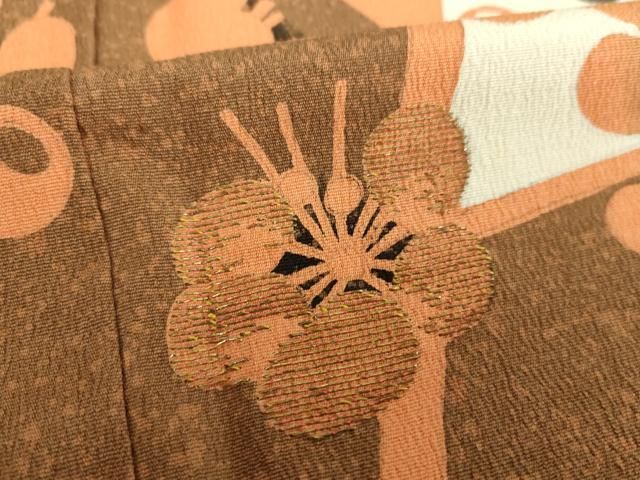 平和屋着物○人間国宝・羽田登喜男 訪問着 刺繍 枝梅 正絹 逸品