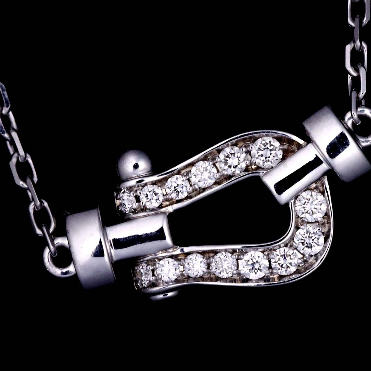 フレッド FRED フォース10 ダイヤ ネックレス 40cm スモール K18 WG  