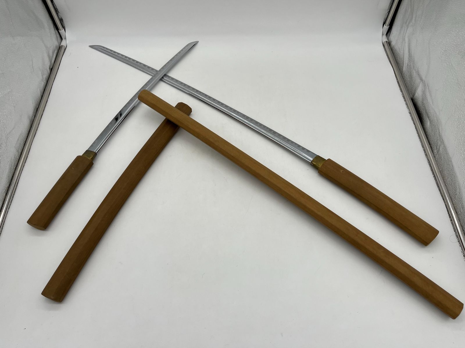 模造刀 太刀と小太刀のセット 模造刀の太刀と小太刀と木刀の