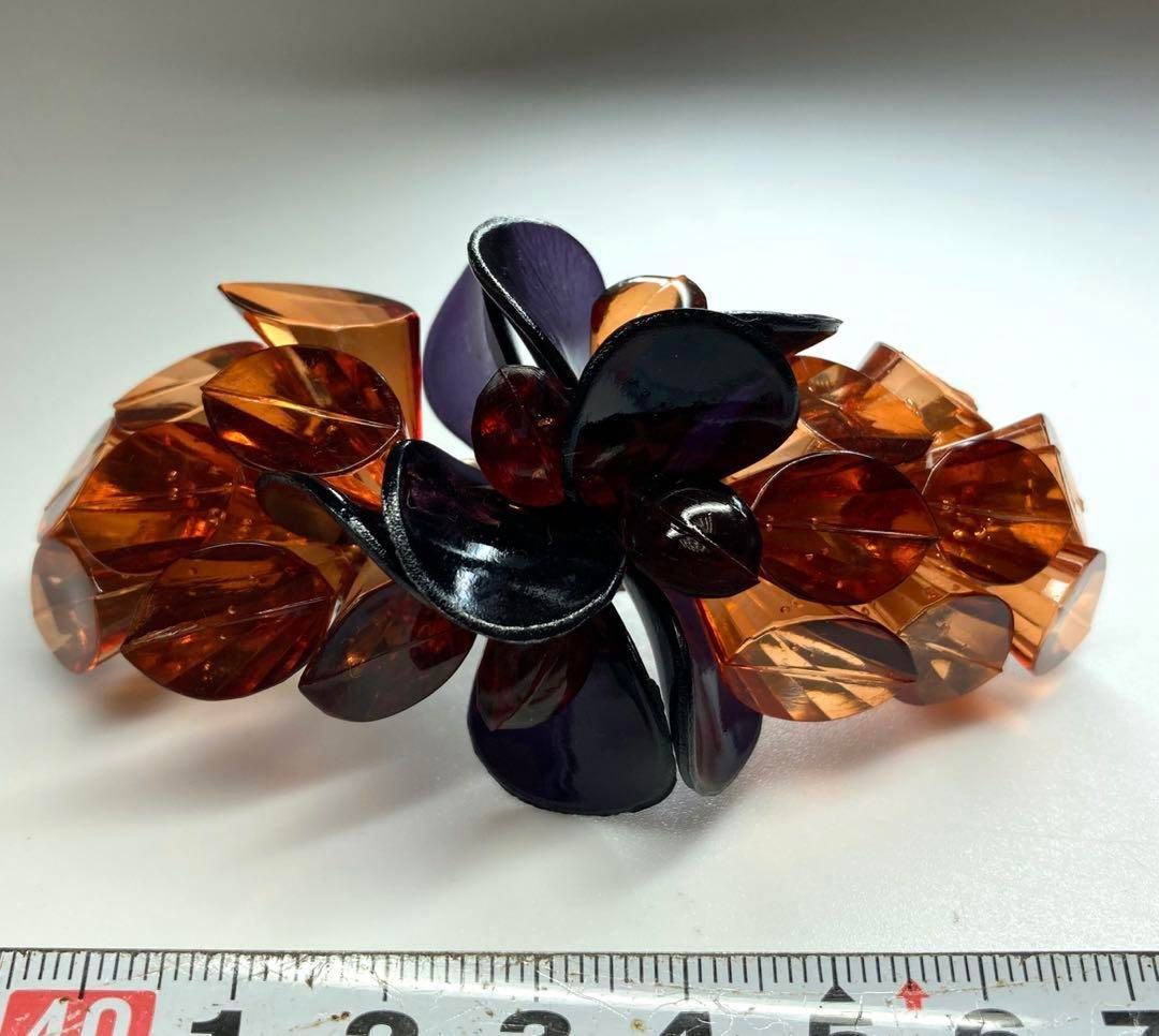 本琥珀 髪飾り 28g 横幅9.5㎝ 東Y5-0920