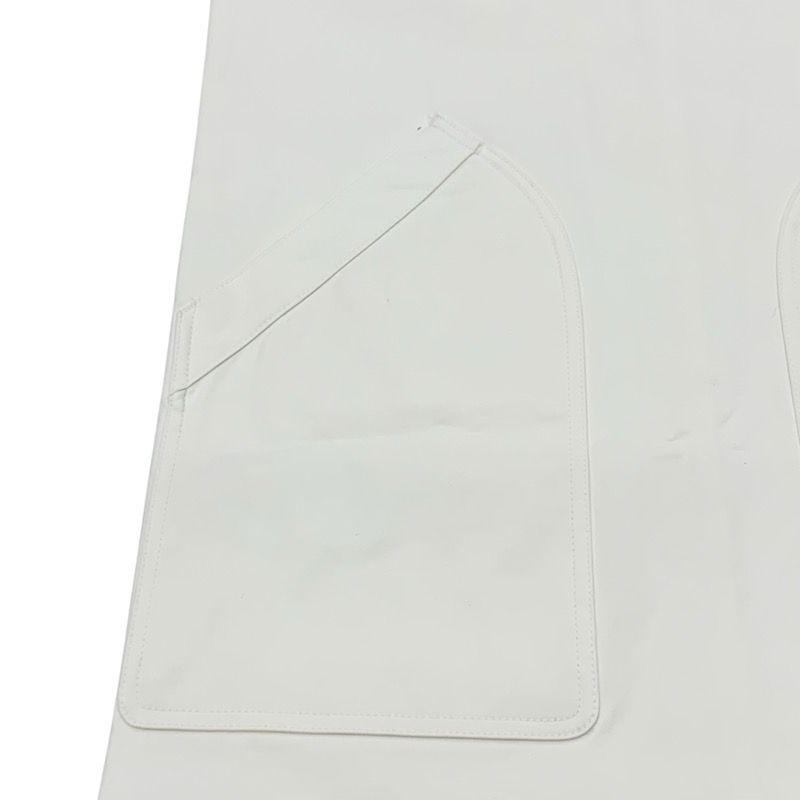 エルメス コットン ワンピース ハーフジップ トゥレ金具 半袖 ホワイト エルメス HERMES ワンピース コットン ホワイト 白 ハーフジップ