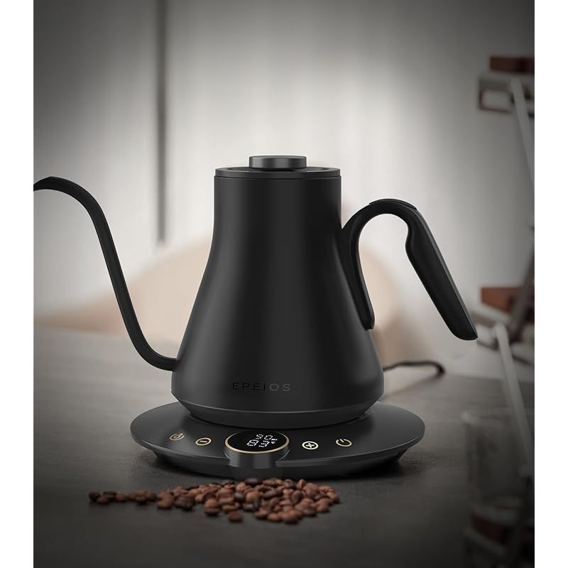 エペイオス Epeios 電気ケトル コーヒーケトル ケトル 電気 1°C単位の精密調節 ドリップケトル コーヒーポット 細口ドリップ LED表示パネル 電気ポット ドリップ ポット コンパクト0.9L 1040W 0 WWW_KANDAIZUMI_COM