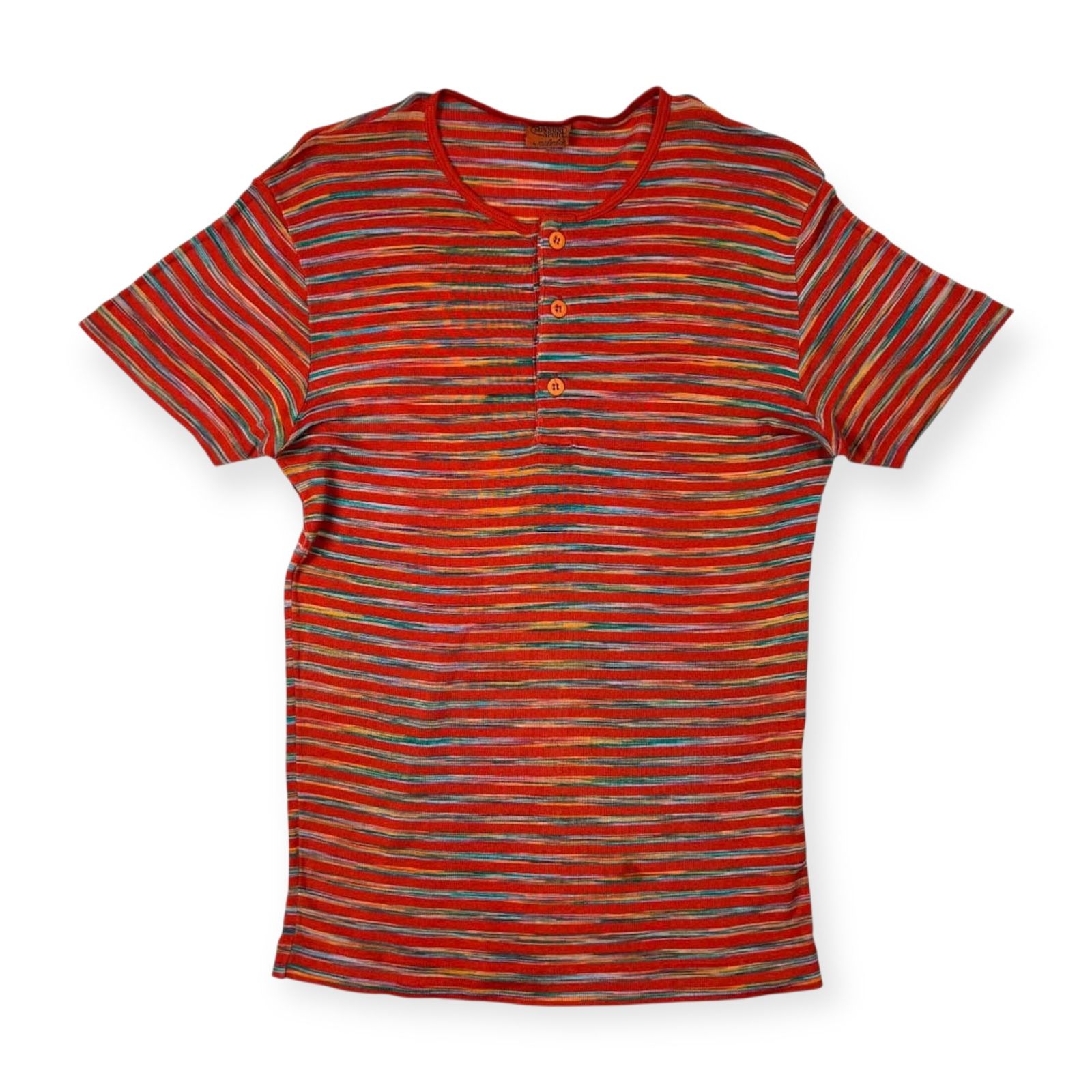 ミッソーニ MISSONI イタリア製 ボーダー柄 ヘンリーネック 半袖