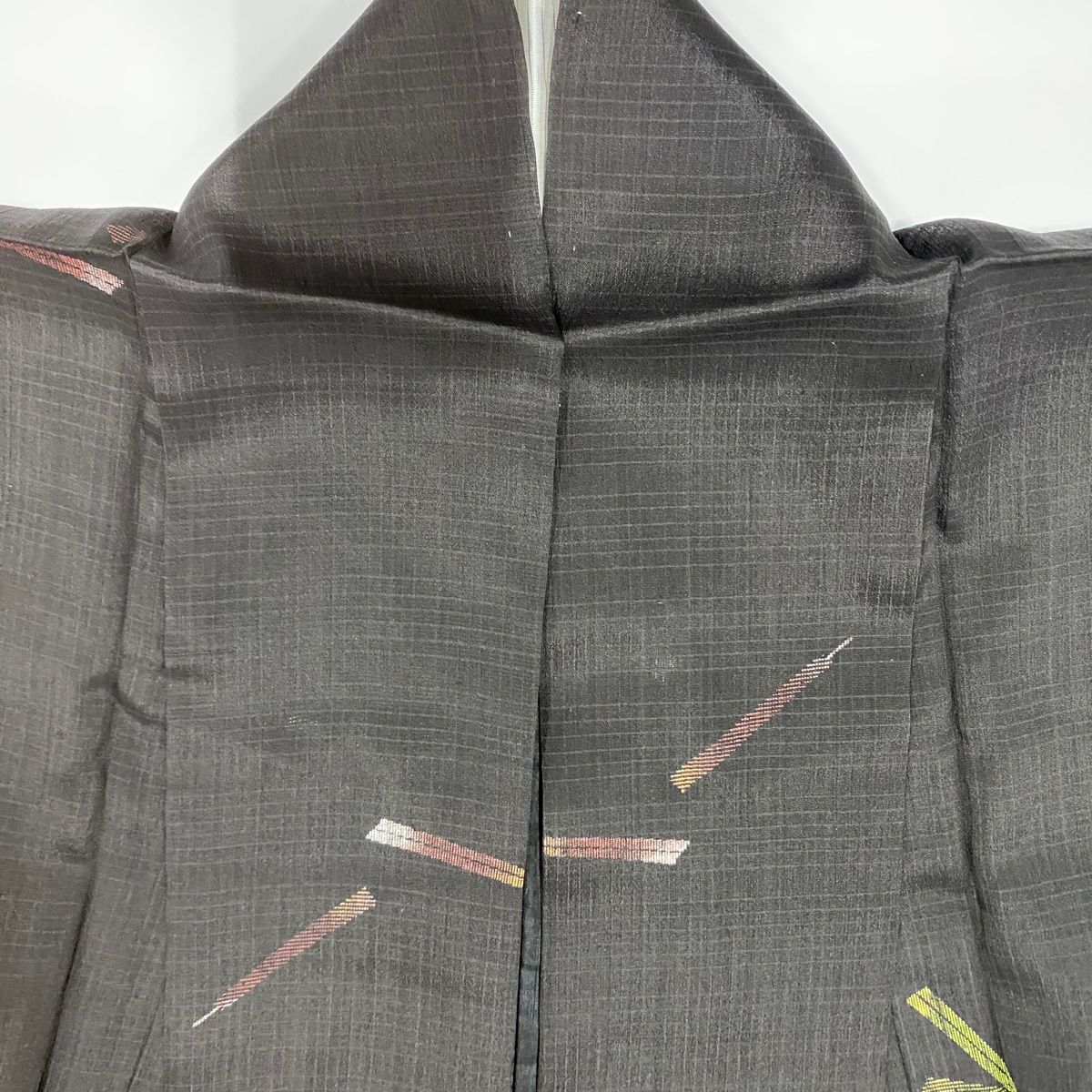 紬 身丈150cm 裄丈63cm S 薄物 中啓 黒 正絹 美品 秀品 - メルカリ 