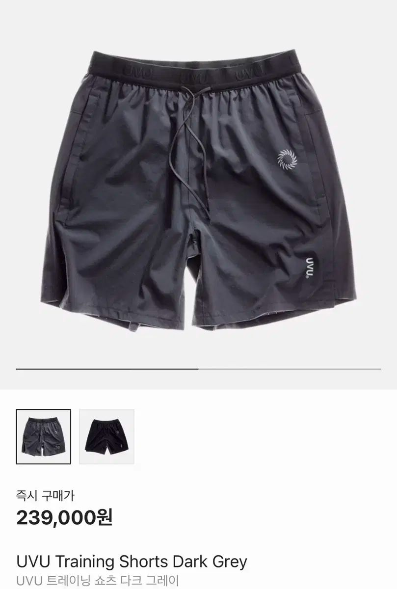 -S M UVU Training Shorts Dark Grey