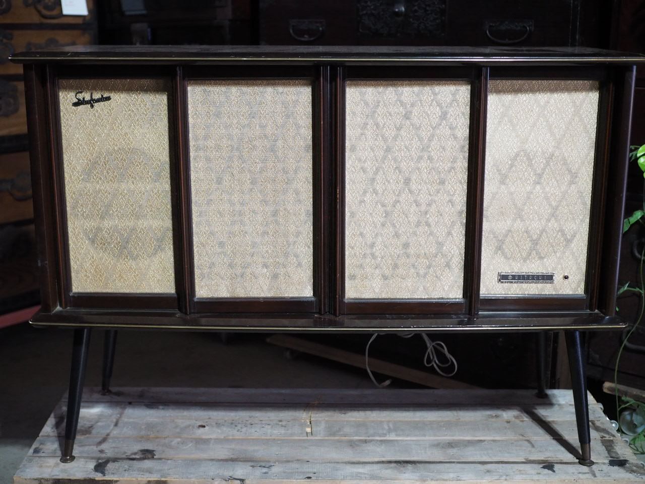 日立ステレオ 不動品 再生ベース オブジェに 昭和44-47年製造 古録展 送料無料 品番D636