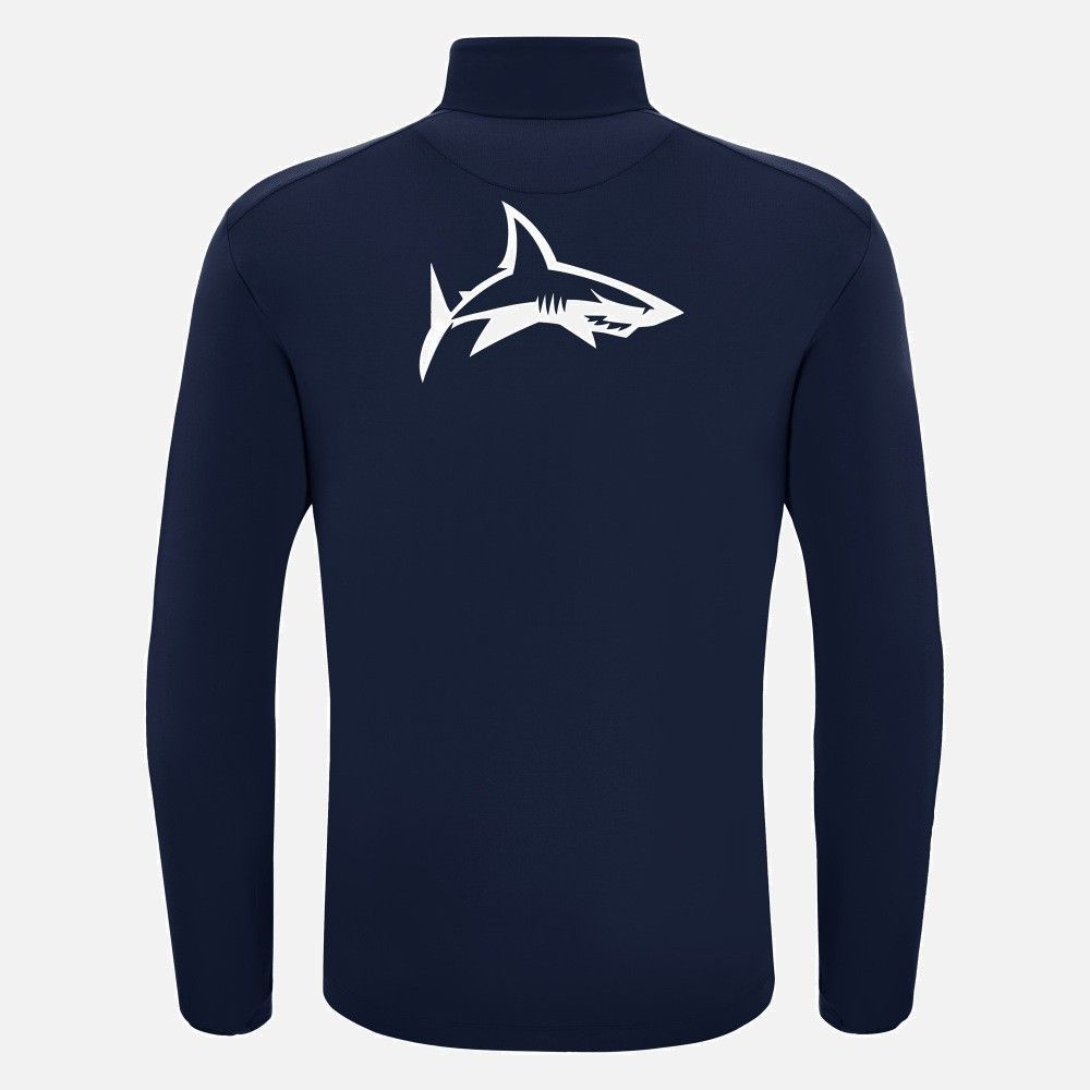 絶対にあなたの一番選択！ マクロン シャークス 2025 2025 クォータージップ トレーニング ネイビー紺 メンズ 公式モデル 日本未発売