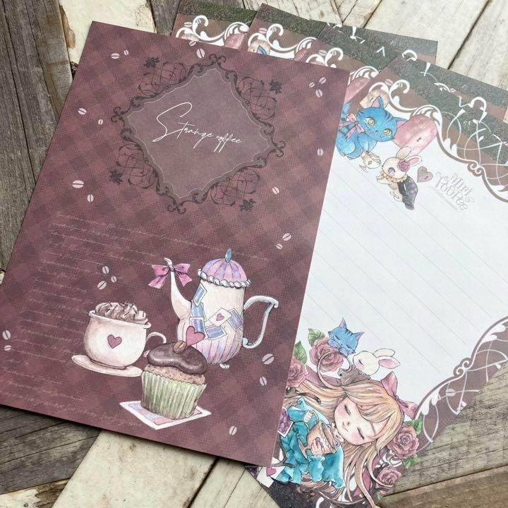 【レターセット】アリスのコーヒータイム　Atelier cinnamon