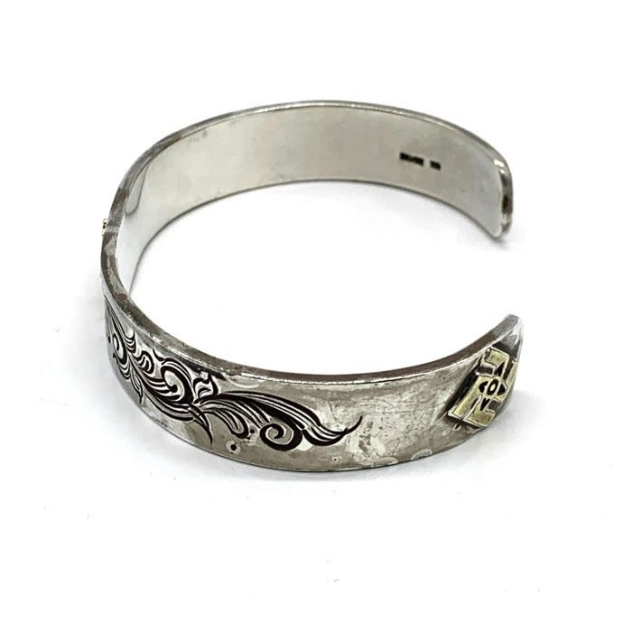 Dear Blossom ディアブロッサム 12mm K18 唐草 シルバーバングル SILVER