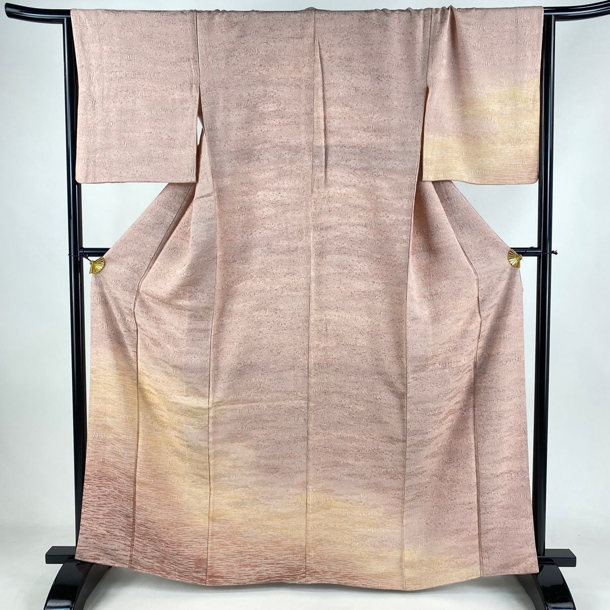 k31⭐️きぬたや.⭐️豪華ブルーG絞り身丈165cm裄丈67cm正絹袷広衿