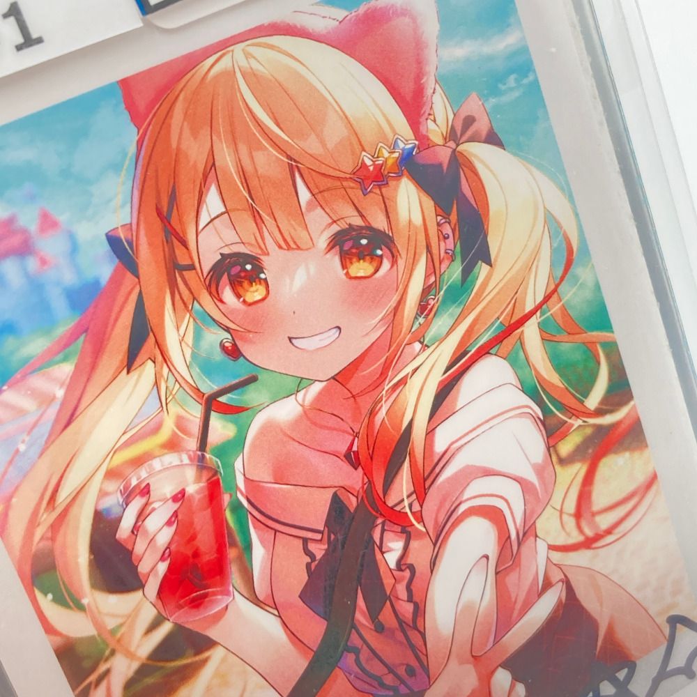 夜空メル 直筆サイン入りチェキ風ブロマイドカード 「バーチャル