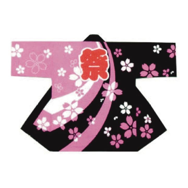  半纏はんてん 桜柄 シルクプリント どてら 半纏 ちゃんちゃんこ 着物 浴衣