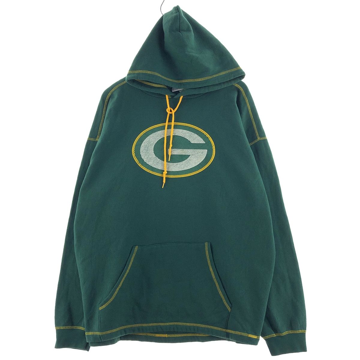 古着 90年代 NFL GREEN BAY PACKERS グリーンベイパッカーズ スウェットプルオーバーパーカー USA製 メンズXXL ヴィンテージ/taa002619