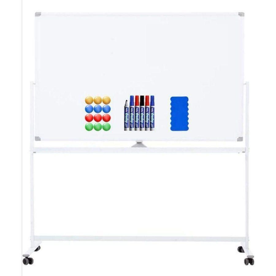中古　ホワイトボード 移動式 キャスター付き 両面 幅180cm 高さ90cm ホワイトボード 移動式 キャスター付き 両面 幅180cm 高さ