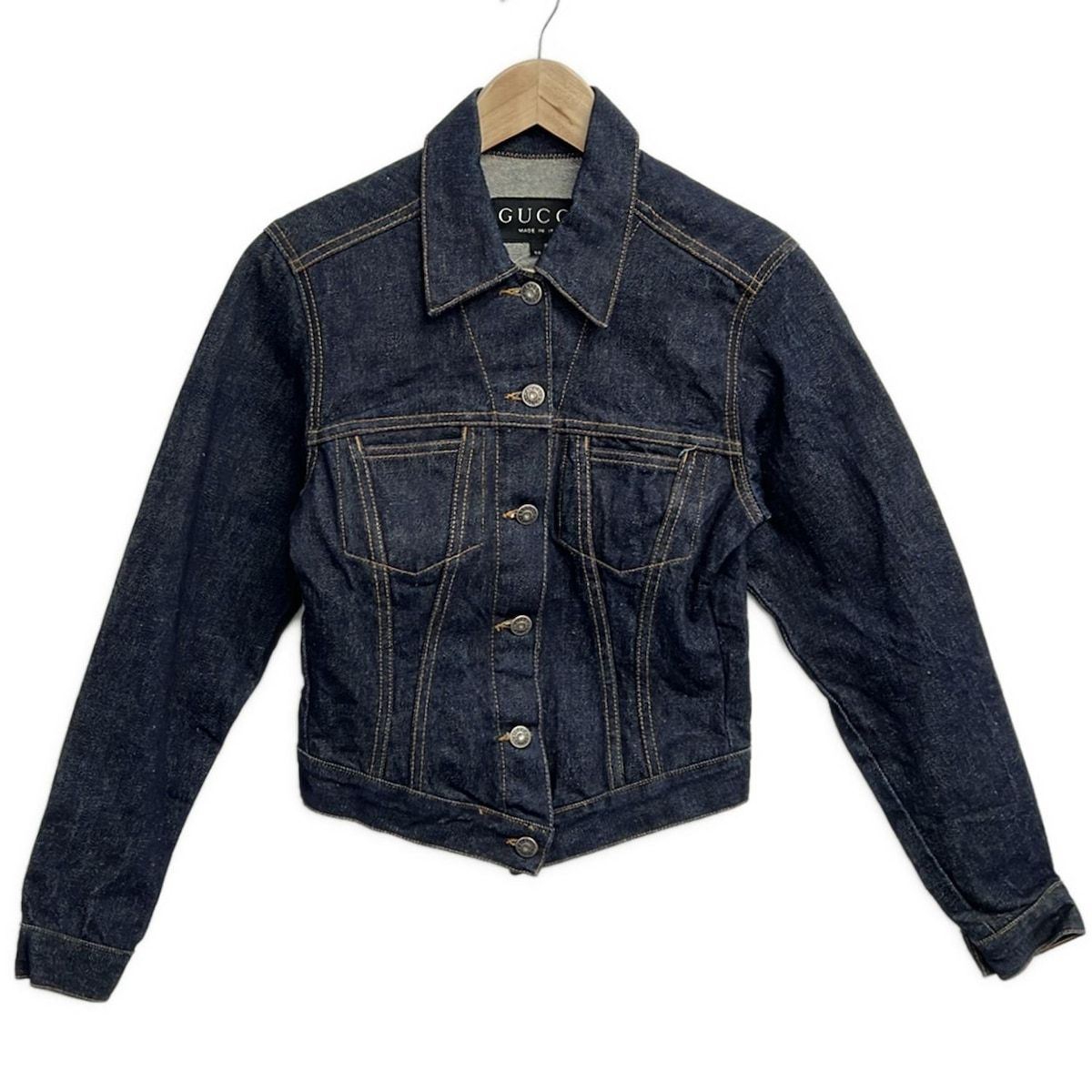GUCCI - GUCCI(グッチ) Gジャン サイズ38 S レディース - 0551 TG404 ダークネイビー 長袖/春/秋 GUCCI(グッチ) Gジャン サイズ38 S レディース - 0551 TG404