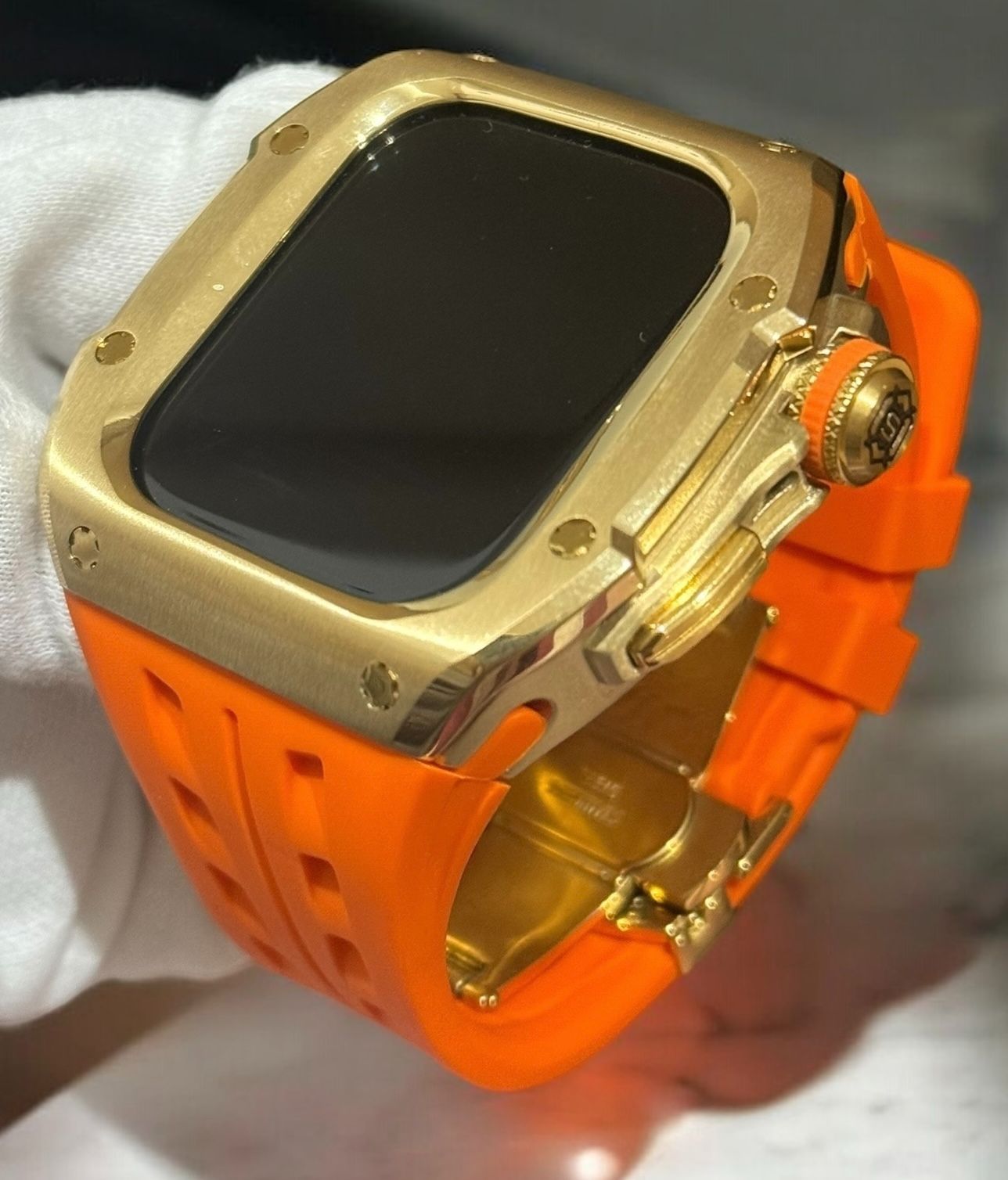 アップルウォッチカバーケースApple Watchラバーバンドベルト メタル ステンレス R 29
