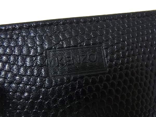 【大幅値下げ】KENZO レザーコインケース ブラック ケンゾー KENZO コインケース 小銭入れ マルチケース 財布