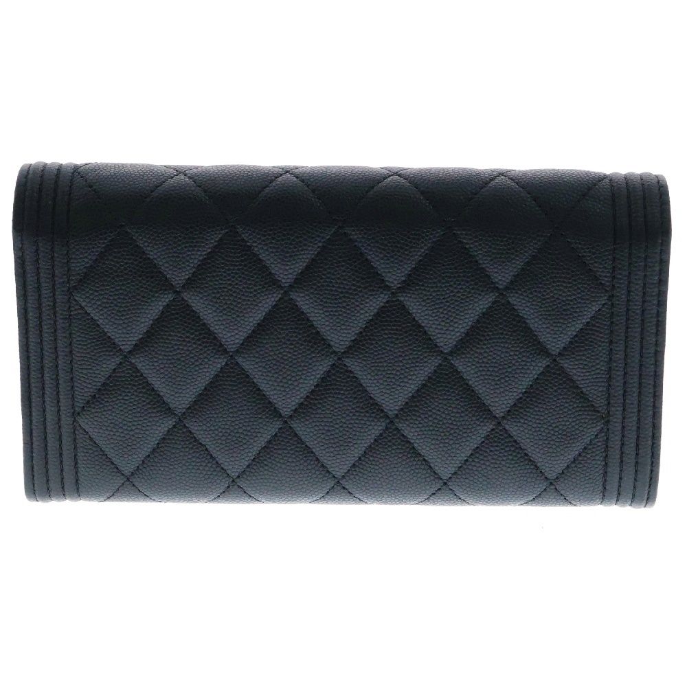 CHANEL (シャネル) ボーイシャネル ココマーク キャビアスキン