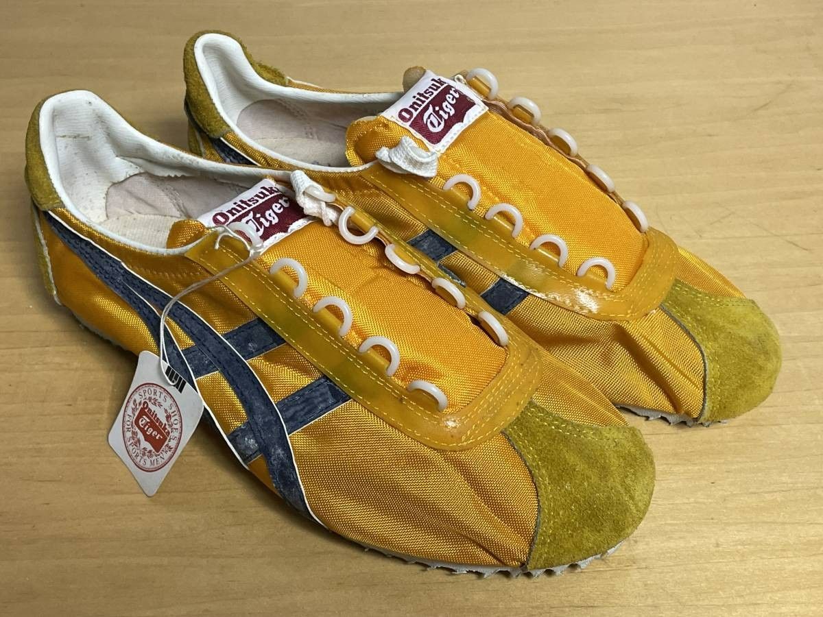 40 未使用品 60s 70s Onitsuka Tiger オニツカタイガー マラソンシューズ マラップ ナイロン DX イエロー スニーカー  25cm デッド - メルカリ