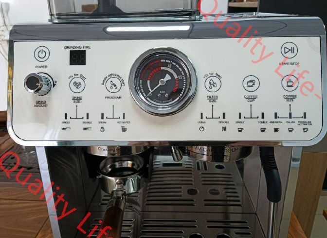 エスプレッソマシン 業務用 セミオート グラインダー付き デュアルボイラーシステム 単相１0０V